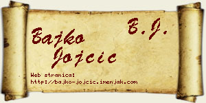 Bajko Jojčić vizit kartica